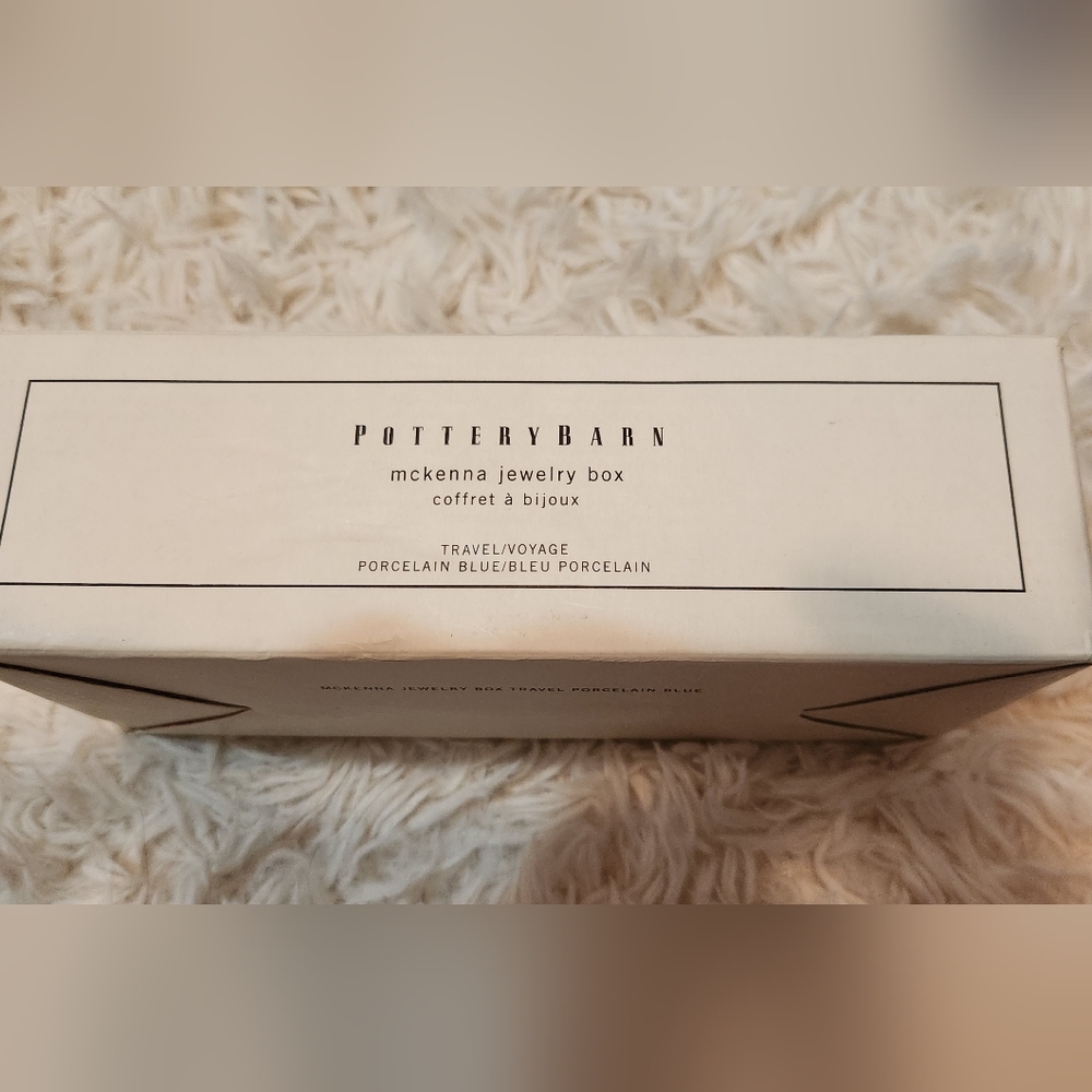 Pottery Barn McKenna Jewelry Box - Porcelain Blue